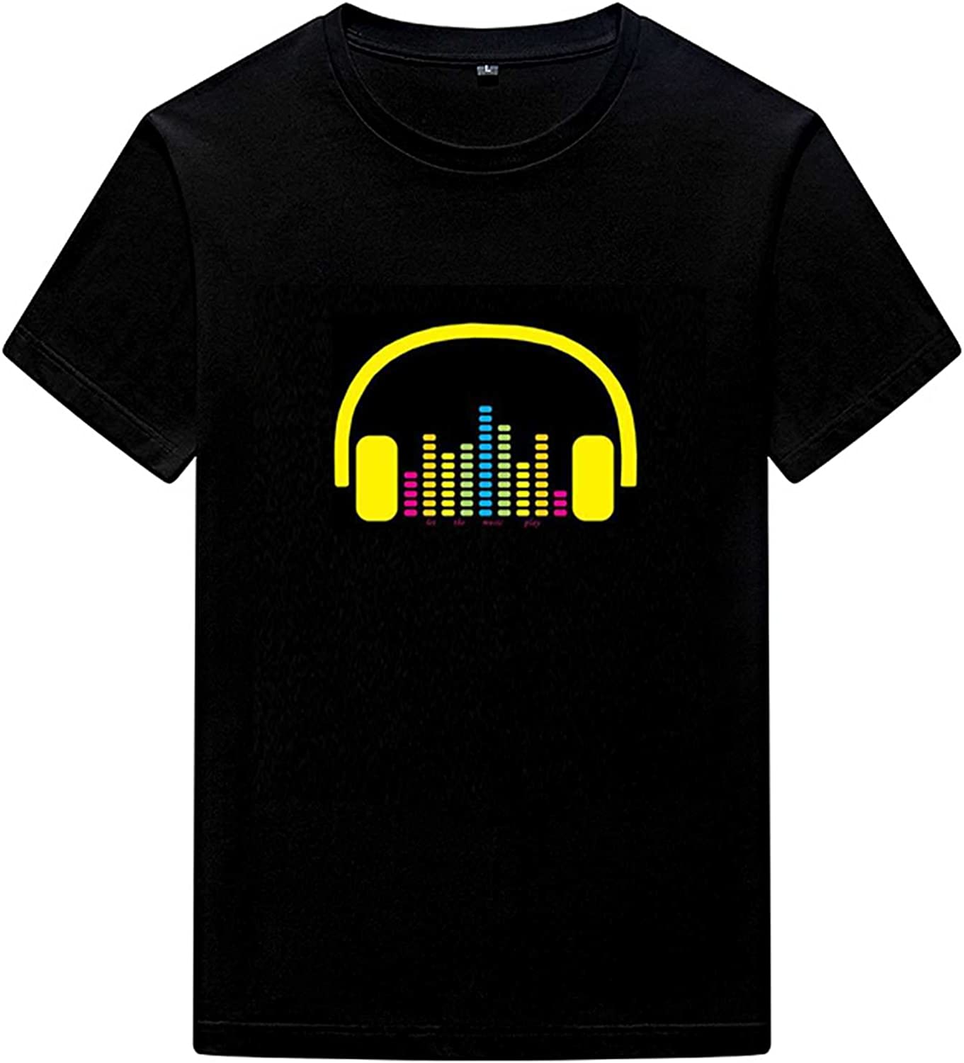 LED Sound Activated T-Shirt Equalizer Novelty Clothing