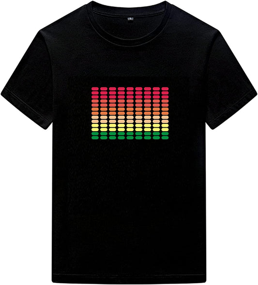 LED Sound Activated T-Shirt Equalizer Novelty Clothing