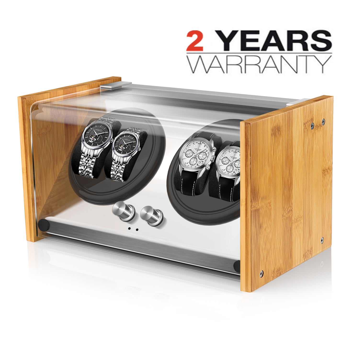 Watch Winder 4 ｜ for Automatic Watches Handcraft Bamboo Wood Super Quiet by Watch Winder Smith®