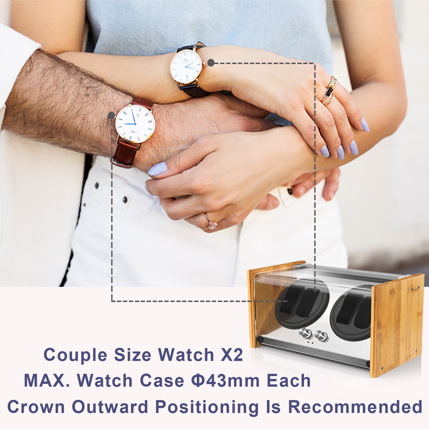 Watch Winder 4 ｜ for Automatic Watches Handcraft Bamboo Wood Super Quiet by Watch Winder Smith®